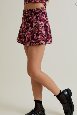 Brianna Floral Mini Skirt