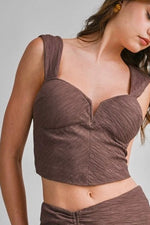 Mocha Ruched Two-Piece Set ( sold separately)