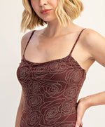 Doris rose studded mesh mini dress. black-brown