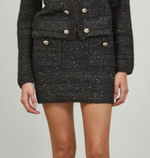 Cábala black shimmer two piece knit jacket and skirt set_ sold separately