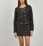 Cábala black shimmer two piece knit jacket and skirt set_ sold separately