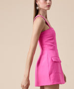 Hot Pink Pocket Mini Dress