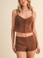 Mary Suede Shorts Set