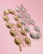Western Concho Link Belt- silver or gold