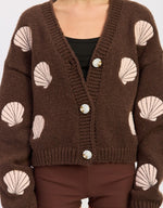 Shell Knit Cardigan – Chocolate