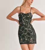 Midnight Lace Corset Mini Dress