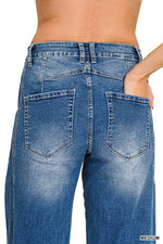 Medium Wash Barrel Leg Jeans