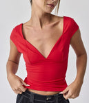 Alina Slim Fit V-neck Top