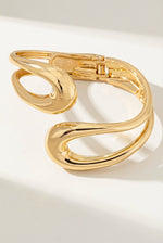 Gold Sculptural Cuff Bracelet