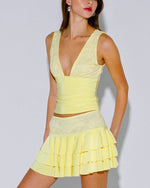 Yellow Ruffle Skirt Set