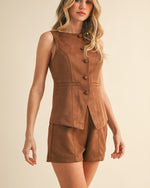 Regan Suede Vest Set