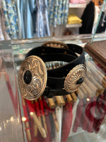 Western Concho vegan Leather Ring belt