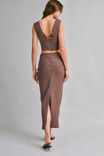Mocha Ruched Two-Piece Set ( sold separately)