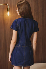 Dark Wash Denim Two-Piece Set