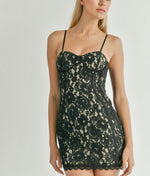 Midnight Lace Corset Mini Dress