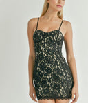 Midnight Lace Corset Mini Dress