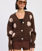 Shell Knit Cardigan – Chocolate