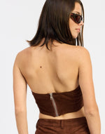 Gabi Suede Halter Top