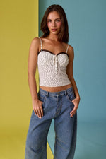 Polka Dot Lace Trim Cami