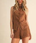 Regan Suede Vest Set