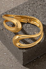 Gold Sculptural Cuff Bracelet