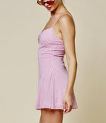 Pink Polka Dot Mini Dress