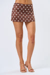 Mocha Polka Dot Mini Skirt 🤎✨