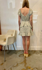Sage mini dress with cap sleeves- soft green