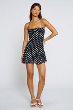 Retro Halter Polka Dot Mini Dress