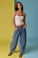 Polka Dot Lace Trim Cami