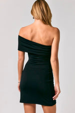 Black Off-the-Shoulder Bodycon Mini Dress