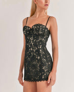 Midnight Lace Corset Mini Dress