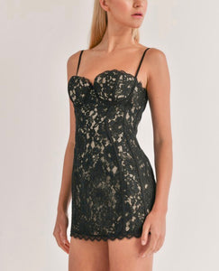 Midnight Lace Corset Mini Dress