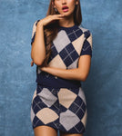 Olivia Plaid Knit Skirt Set