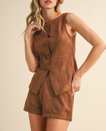 Regan Suede Vest Set