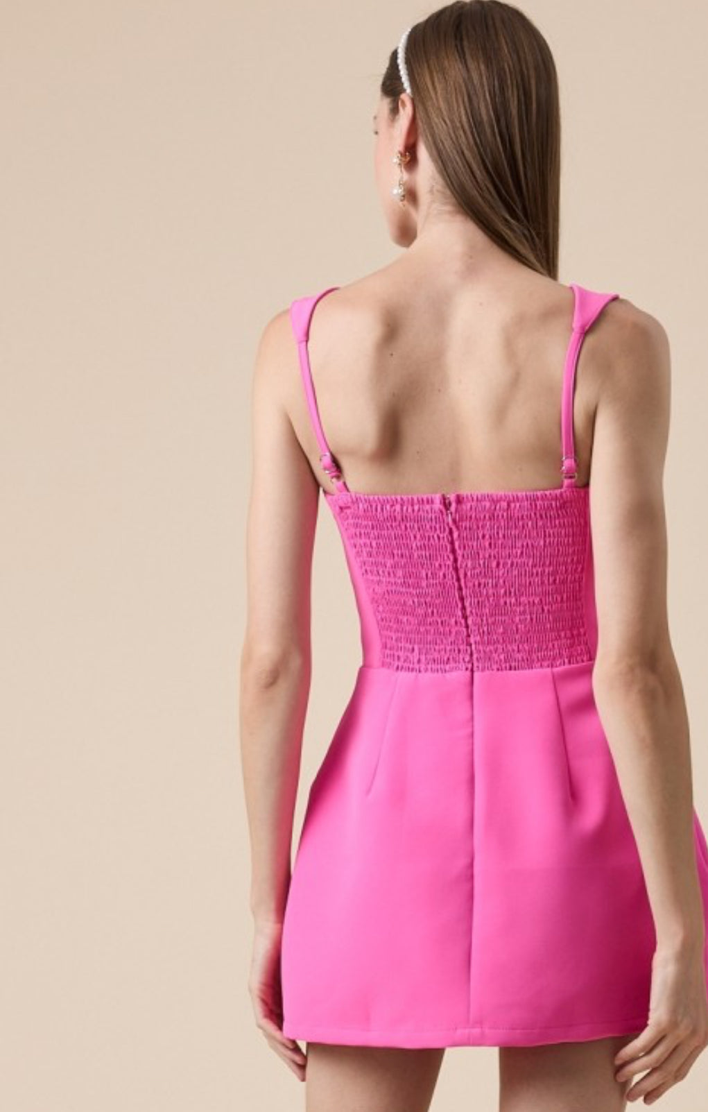 Hot Pink Pocket Mini Dress