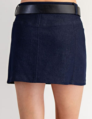Buckle Up Denim jacket -navy blue