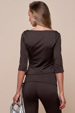 Chocolate Brown Two-Piece Set
Top and Capri Pants Sold Separately
