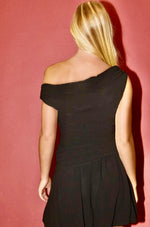 🖤 “Off the Edge Chiffon bubble skirt Set”. Black