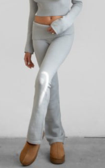 Jasmin two piece knit pant set sold separately- Light gray