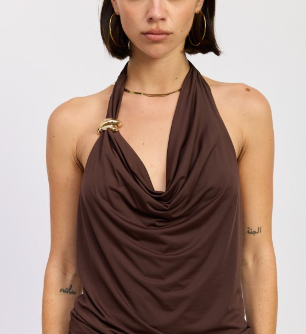 Cocoa Cowl Halter Top – Sold Separately