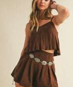 Kelly Suede Shorts Set