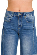 Medium Wash Barrel Leg Jeans