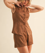 Regan Suede Vest Set