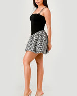Gingham Contrast Mini bubble Dress