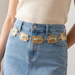 Western Concho Link Belt- silver or gold