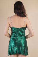 Metallic Cowl Neck Mini Slip Dress
Available Colors: Hot Pink, Emerald Green & Black