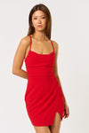 Siren Strappy Back Red Mini Dress