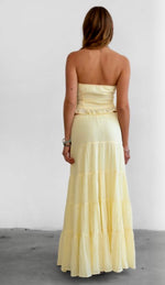 Butter Yellow Skirt Set – Ruffle Top & Tiered Maxi Skirt (Sold Separately)