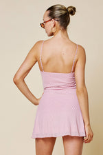 Pink Polka Dot Mini Dress